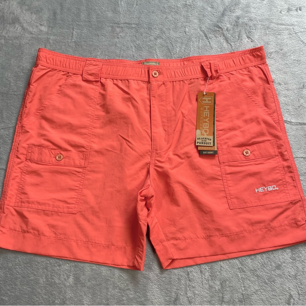Heybo Shorts 2XL Mens NWT Bay Short Coral 100% Nylon Outdoor